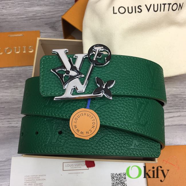 	 Okify Louis Vuitton Belt Green  - 1