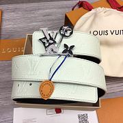 	 Okify Louis Vuitton Belt White  - 1