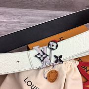 	 Okify Louis Vuitton Belt White  - 4