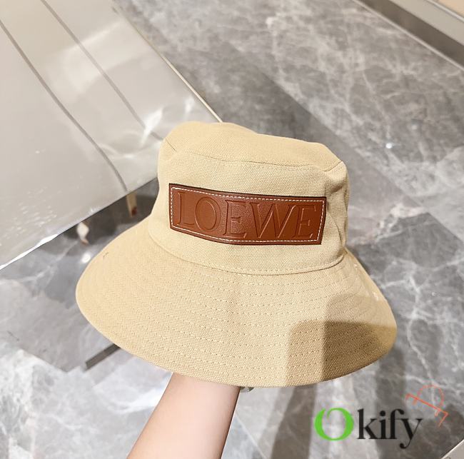 	 Okify Loewe Beige Paulas Ibiza Appliquéd Cotton-canvas Bucket Hat - 1