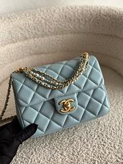 Okify Chanel Flap Mini Blue 14.5x19.5x7.5cm - 1