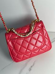 Okify Chanel Flap Mini Red 14.5x19.5x7.5cm - 3