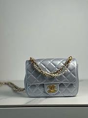 Okify Chanel Flap Mini Silver 14.5x19.5x7.5cm - 1