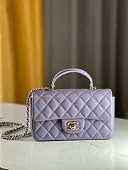 Okify Chanel Mini Flap Handle Purple 20×6x13cm - 1