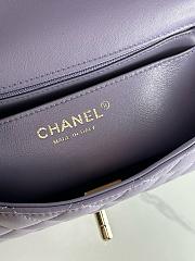 Okify Chanel Mini Flap Handle Purple 20×6x13cm - 4