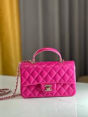 Okify Chanel Mini Flap Handle Pink  20×6x13cm - 1