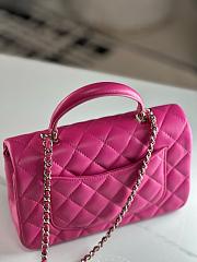 Okify Chanel Mini Flap Handle Pink  20×6x13cm - 4