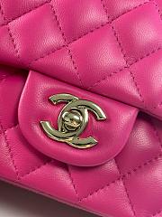 Okify Chanel Mini Flap Handle Pink  20×6x13cm - 2