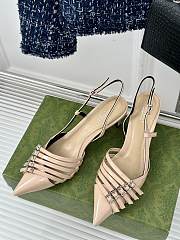 Okify Gucci Women Slingback Pum Beige Size 35-39 - 6