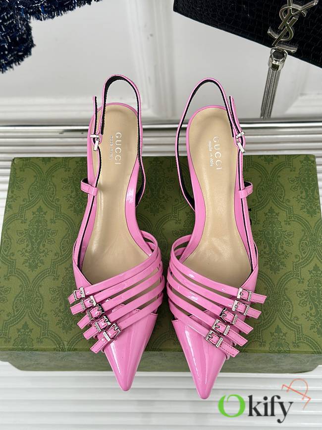 	 Okify Gucci Women Slingback Pum Pink Size 35-39 - 1