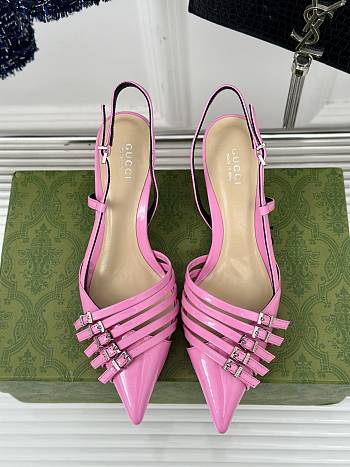 	 Okify Gucci Women Slingback Pum Pink Size 35-39