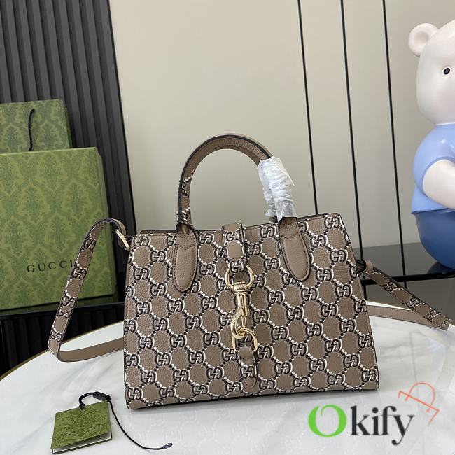 	 Okify Gucci Rosso Ancora Beige Size 24x 17.5x 8.5 - 1