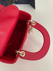 Okify Dior Lady Mini Red 17x7x15cm - 4