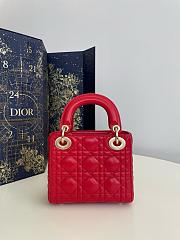 Okify Dior Lady Mini Red 17x7x15cm - 2