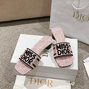 Okify Dway Heeled Slide Pale Pink Miss Dior Allover Motif - 3