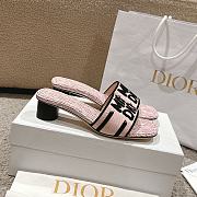 Okify Dway Heeled Slide Pale Pink Miss Dior Allover Motif - 2