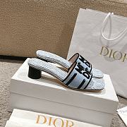 	 Okify Dway Heeled Slide Pale Blue Miss Dior Allover Motif - 3