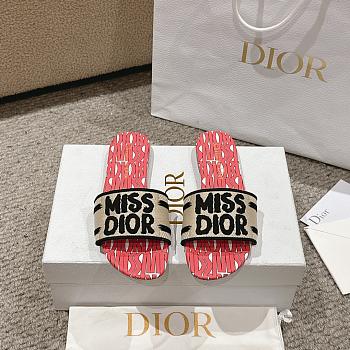 	 Okify Dior Dway Slide Pale Dark Pink Miss Dior Allover Motif