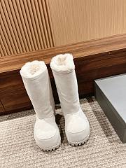 	 Okify Balenciaga Women's Alaska Fur High Boot In White High - 1