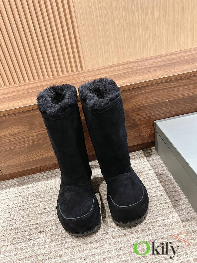 	 Okify Balenciaga Women's Alaska Fur High Boot In Black High - 1