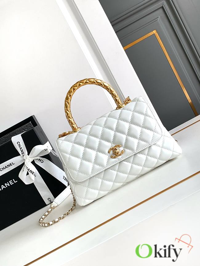 Okify Chanel Coco Handle White 23cm - 1