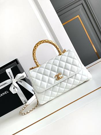 Okify Chanel Coco Handle White 23cm