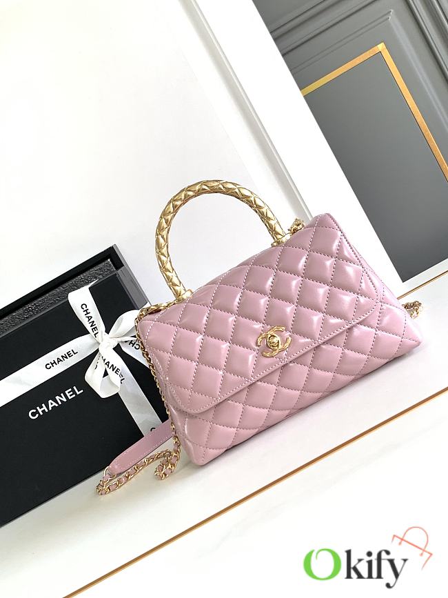 	 Okify Chanel Coco Handle Pink 23cm - 1