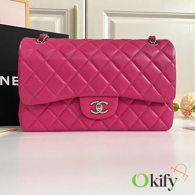 	 Okify Chanel Flap Bag Pink 25cm - 1