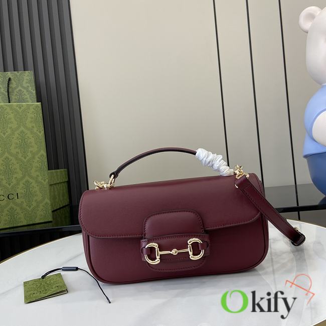 Okify Gucci Horsebit 1955 Wine 22.6x 12.7x 5.6cm - 1