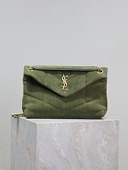 Okify YSL Loulou Puffer Green Velvet 29x17x11cm - 1