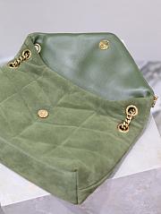 Okify YSL Loulou Puffer Green Velvet 29x17x11cm - 5