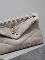 	 Okify YSL Loulou Puffer Grey Velvet 29x17x11cm - 4