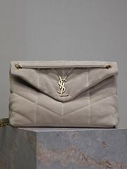 	 Okify YSL Loulou Puffer Grey Velvet 35x23x13.5 - 1