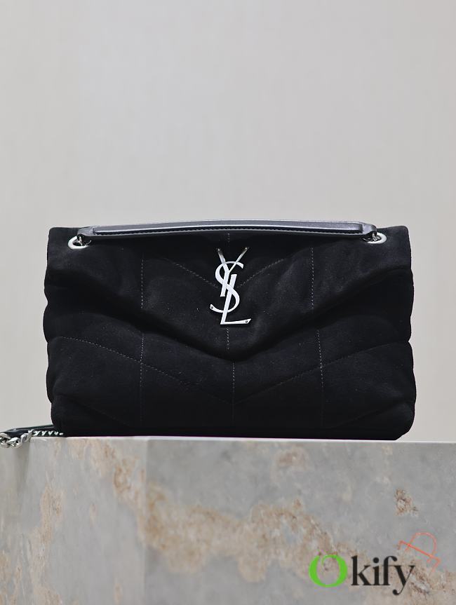 	 Okify YSL Loulou Puffer Black Velvet 29x17x11cm - 1