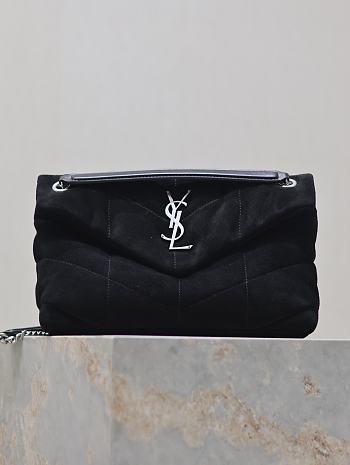 	 Okify YSL Loulou Puffer Black Velvet 29x17x11cm