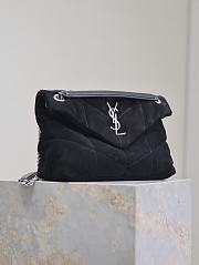 	 Okify YSL Loulou Puffer Black Velvet 29x17x11cm - 4