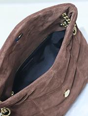 	 Okify YSL Loulou Puffer Brown Velvet 29x17x11cm - 2