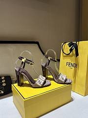 	 Okify Fendi Delfina Raffia Sandals Brown 35-41 - 3