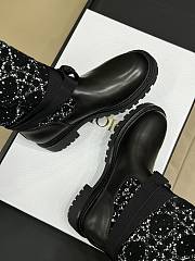 Okify D-Major Boot Black Calfskin with Black and White Cannage Tweed - 3