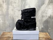 Okify Women's Black Alaska faux fur snow boots  - 1