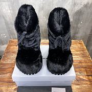 Okify Women's Black Alaska faux fur snow boots  - 2