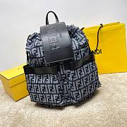 	 Okify Jacquard Fendi Strike Medium Blue back pack 31X16X36 - 1