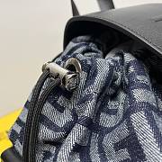 	 Okify Jacquard Fendi Strike Medium Blue back pack 31X16X36 - 2