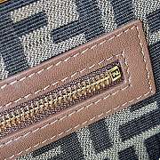 Okify Fendi Peekaboo Mini Brown leather and macramé bag 23x11x18 - 5