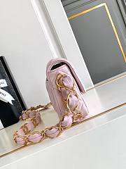 Okify Chanel Mini Flap Bag Pink 19.5cmx22cm - 4