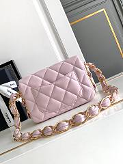 Okify Chanel Mini Flap Bag Pink 19.5cmx22cm - 2