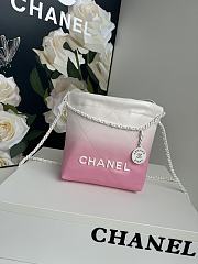 Okify Chanel 22 Mini Handbag White & Light Pink 20 × 19 × 6 cm  - 1