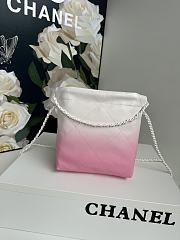 Okify Chanel 22 Mini Handbag White & Light Pink 20 × 19 × 6 cm  - 3