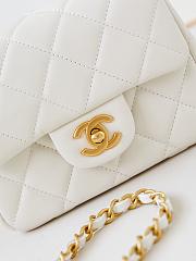 Okify Chanel Classic Flap Bag White 13-18-7 cm - 2