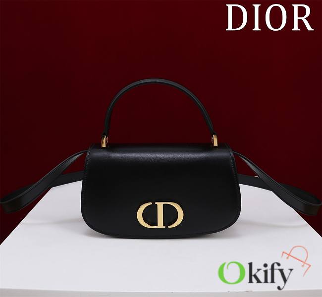 Okify Dior Small 30 Montaigne Avenue Top Handle Bag Black 19×9×8cm - 1